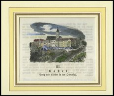 KASTEL/OBERPFALZ: Das Kloster, Kolorierter Holzstich A.d. Sulzb. Kalender Um 1870 - Litografía