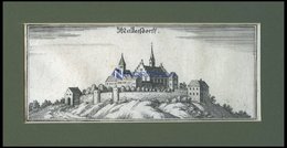 MALLERSDORF: Das Schloß, Kupferstich Von Merian Um 1645 - Litografía