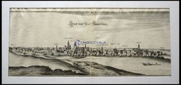WANZLEBEN/SACHS., Gesamtansicht, Kupferstich Von Merian Um 1645 - Litografia