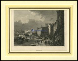 BREST, Teilansicht, Stahlstich Von B.I. Um 1840 - Lithographien