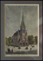 FRÖSCHWEILER: Die Friedenskirche, Kolorierter Holzstich Von Löfer Um 1880 - Litografía