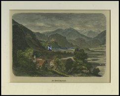 Im DOMLETSCHERTHALE, Kolorierter Holzstich Um 1880 - Lithographien