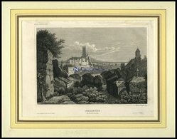 FREIBURG, Gesamtansicht, Stahlstich Von B.I. Um 1840 - Lithographien