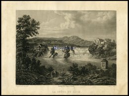 RHEINFALL B. Schaffhausen, Stahlstich Von Winterlin/Weber Um 1840 - Litografia