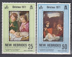 NEW HEBRIDES 313-314,unused,Christmas 1971 - Ungebraucht