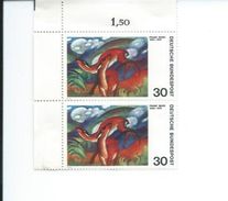 ZAllN0647x2 - ALLEMAGNE RFA 1974 - Les 2 Jolis TIMBRES  Neufs** N° 647 (YT) Se Tenant  MNH - ART : Peinture : Franz MARC - 1959-1980