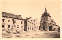 Ocquier (Clavier) Place Albert 1er, Le Monument Et L'Eglise - Clavier