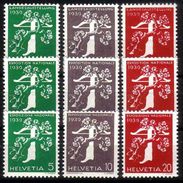 Zu 228yR-238yR / Mi 344y-354y ** / MNH SBK 60,- - Rollen