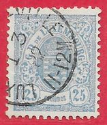 Luxembourg N°45 25c Bleu (LUXEMBOURG - VILLE 1 3 82) 1880 O - 1859-1880 Stemmi