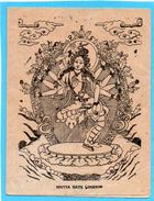 Nritya Nath Lokesor  Bouddhisme (CARTE  2 Volets PAPIER PARCHEMIN JOYEUX NOEL ET MEILLEURS VOEUX - Buddhism