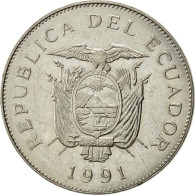 Monnaie, Équateur, 50 Sucres, 1991, TTB+, Nickel Clad Steel, KM:93 - Ecuador