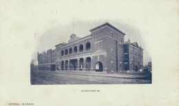 Topeka Kansas, Auditorium Architecture C1900s Vintage Postcard - Topeka