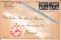 Lettre Pays Bas Nederland Ze Gereed Zun WW2 Seconde Guerre Mondiale Censur Censure - Postal History