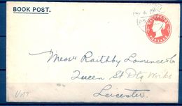 1896 , GRAN BRETAÑA , ENTERO POSTAL PRIVADO , CHARLES MORGAN & CO. CIRCULADO ENTRE LONDRES Y LEICESTER - Covers & Documents