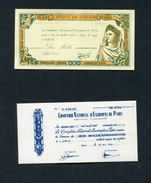 Peu Courant ! Lot De 2 Billets De Jeu (2 Modèles) édité En 1956 Par Le Comptoir National D'Escompte De Paris (BNP) - Fiktive & Specimen