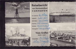 Cuxhaven - S/w Mehrbildkarte 15   Schreibfaulen Karte - Cuxhaven