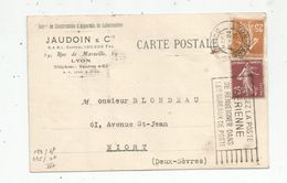 Cp , Publicité , JAUDOIN & Cie , 29 Rue De Marseille , LYON , Voir Timbre, Flamme  Et Oblitération, Voyagée 1928 - Advertising