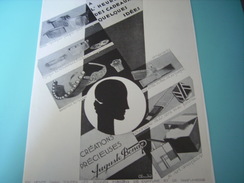 ANCIENNE PUBLICITE CREATION PRECIEUSE  AUGUSTE BONAZ 1929 - Andere & Zonder Classificatie