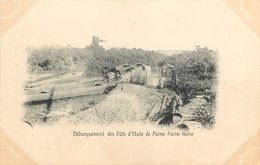 Bénin - Dahomey -  Débarquement Des Fûts D'Huile De Palme - Porto-Novo - CPA Dos Non Divisé - Benin