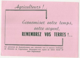 ---- BUVARD ---- AGRICULTEURS Remembrez Vos Terres -économisez Votre Temps   - Excellent état - Agricoltura