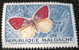 Madagascar 1960 Butterflies Colotis Zoe 0.30f - Mint - Unused Stamps