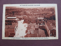 CPA 82 GRISOLLES Vue Générale Prise Du Clocher Direction Toulouse  1940 Envoyée Du Dépot En Belgique Timbre Belge !! - Grisolles