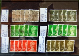 Great Britain - Machin 16P To 19P  X 5  - 30 Stamps Used - Série 'Machin'