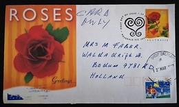 1997 Rose 45c Sc#1665.additional  Sc#1110 Kite-flying On  Airmail Letter With FD Cancellation Sent To Holland - Storia Postale