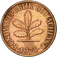 Monnaie, République Fédérale Allemande, 2 Pfennig, 1974, Munich, SUP, Copper - 2 Pfennig