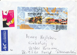 Netherlands Cover Air Mail Sent To Denmark 2003 Franked With Minisheet - Brieven En Documenten