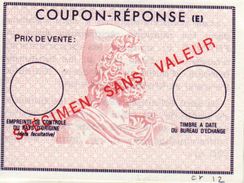 Coupon-réponse Specimen Sans Valeur - Modèle Ex 12 Ex-franco-colonial - CRI IAS IRC - Antwortscheine