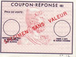 Coupon-réponse Specimen Sans Valeur - Modèle Ex 12 Ex-franco-colonial - CRI IAS IRC - Reply Coupons