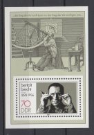 MiNr. 3148 (Block 91) Deutschland Deutsche Demokratische Republik    1988, 2. Febr.: 90. Geburtstag Von Bertolt Brecht - 1981-1990