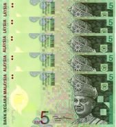 MALAYSIA 5 RINGGIT ND (2004) P-47a UNC 5 PCS  [MY145a] - Maleisië