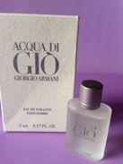 ACQUA DI GIO   DE   GIORGIO ARMANI  POUR HOMME 5 ML - Miniatures Men's Fragrances (in Box)