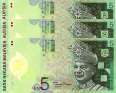 MALAYSIA 5 RINGGIT ND (2004) P-47a UNC 3 PCS  [MY145a] - Malaysia