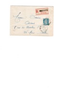 LETTRE RECOMMANDEE AFFRANCHIE N° 181 - PASTEUR -  CAD  VINCENNES 1927 - 1921-1960: Modern Period