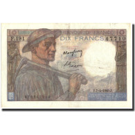 Billet, France, 10 Francs, 10 F 1941-1949 ''Mineur'', 1949, 1949-04-07, SUP - 10 F 1941-1949 ''Mineur''