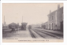 9. Joué Les Tours - La Gare P.O. Et Etat - A.B. - Autres & Non Classés