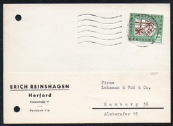 A6342 - Alte Postkarte - Bedarfspost - Herford - Erich Reinshagen Nach Hamburg 1957 - Herford