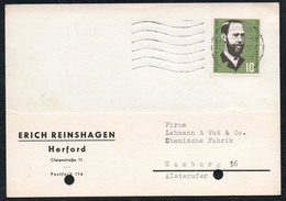 A6343 - Alte Postkarte - Bedarfspost - Herford - Erich Reinshagen Nach Hamburg 1957 - Herford