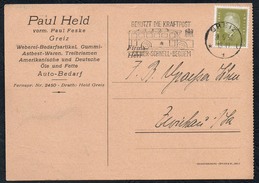 A6358 - Alte Beleg - Bedarfspost - Greiz - Paul Held Vorm Paul Feske - Weberei Gummi Astbest 1932 - Greiz