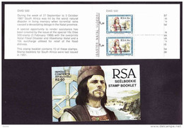 South Africa RSA -1987 - Natal Flood Disaster - Dias - Booklet - Neufs