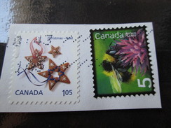 RARE CANADA CHRISTMAST 5+1.05 CENTS USED TRAVEL BIG PARCEL STAMP TIMBRE - Luchtpost: Expres