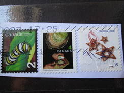 RARE CANADA 2+4+1.05 CENTS  USED TRAVEL BIG PARCEL STAMP TIMBRE - Posta Aerea: Espressi