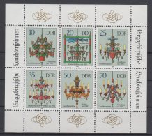 MiNr. 3289 - 3294 Deutschland Deutsche Demokratische Republik    1989, 28. Nov. Erzgebirgische Leuchterspinnen. - 1981-1990