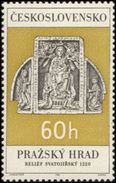 Czechoslovakia / Stamps (1966) 1525: Prague Castle - Relief From Monastery Of St. George; Painter: Jaroslav Svab - Abbayes & Monastères