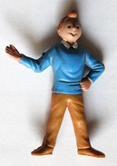 Figurine 1973 ESSO Belvision Tintin Et Milou Tintin Et Le Lac Aux Requins - Figurines En Plastique