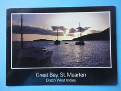 Saint Maarten - Dutch West Indies - Antille - America - Great Bay - Controluce Mare E Barche - Saint-Martin