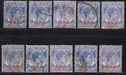 15c X 10 Used, KGVI Series, Unchecked, British Military Administration 1945, BMA Malaya - Malaya (British Military Administration)